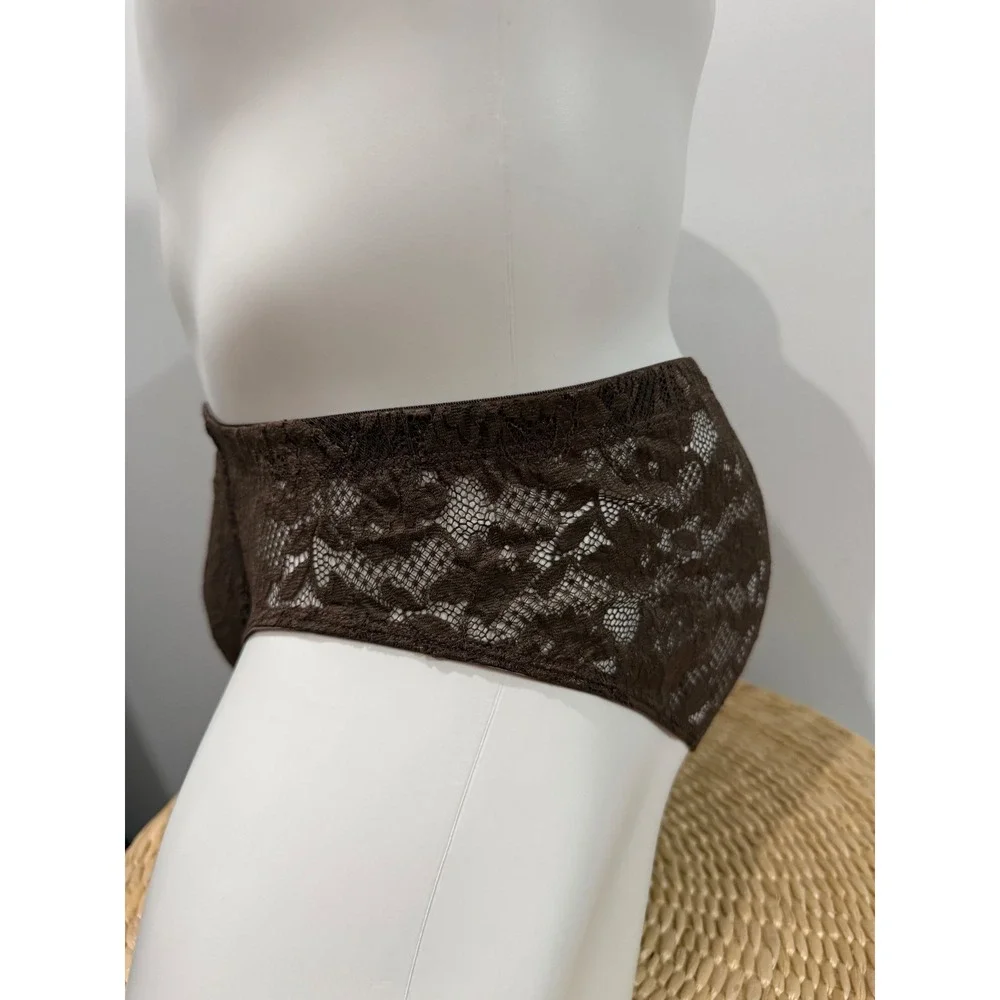 Cosabella Never Say Never Men's Lace Brief Brown Micro Sexy & Comfortable L